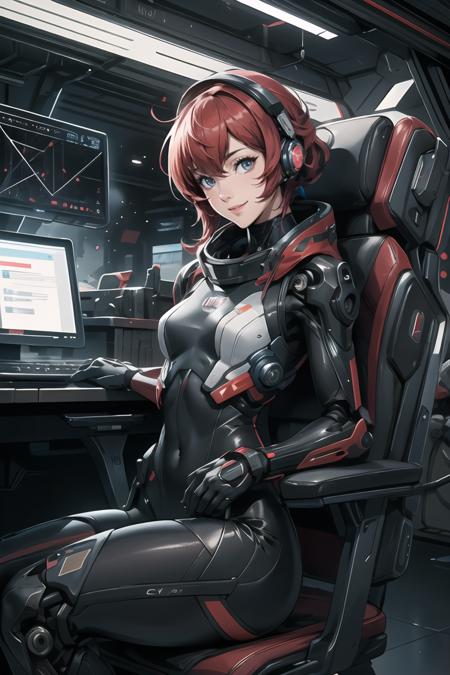 407848-1157360258-masterpiece, best quality, a woman sitting in a chair with a computer on it's back and a keyboard on her lap, Eve Ryder, laurie.png